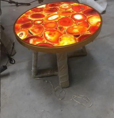 Agate जेड संगमरमर की मेज