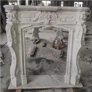 Carrara सफेद संगमरमर चिमनी