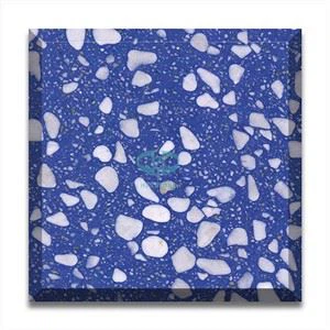 सफेद और ब्लू Terrazzo